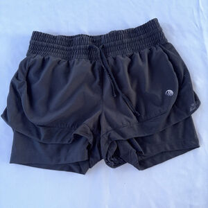 MPG Black 2-in-1 Athletic Running Shorts - Size Small Women's